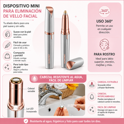 SUNVINT™ Set Mini de Depilación con 2 Cabezales